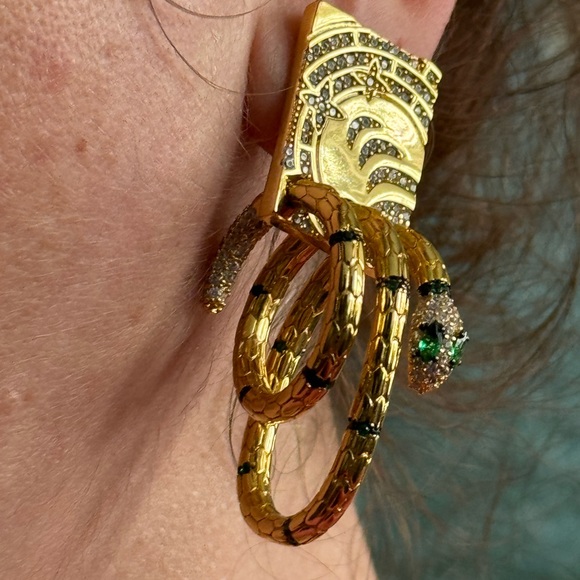 925 sterling silver single earring with Swarovski crystals - Picture 2 of 12